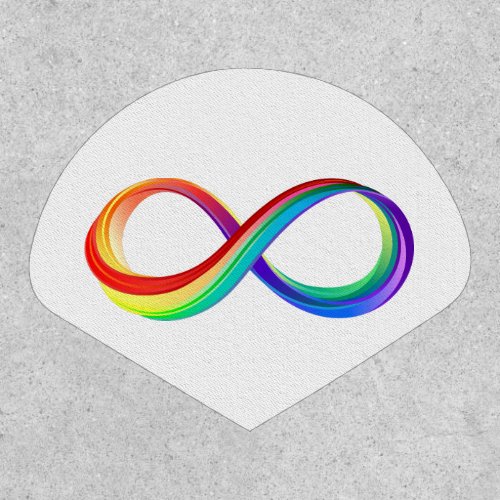 Layered Rainbow Infinity Symbol Patch