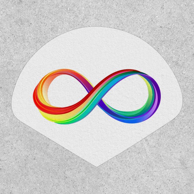 Layered Rainbow Infinity Symbol Patch (Front)