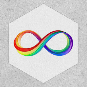 Layered Rainbow Infinity Symbol Patch