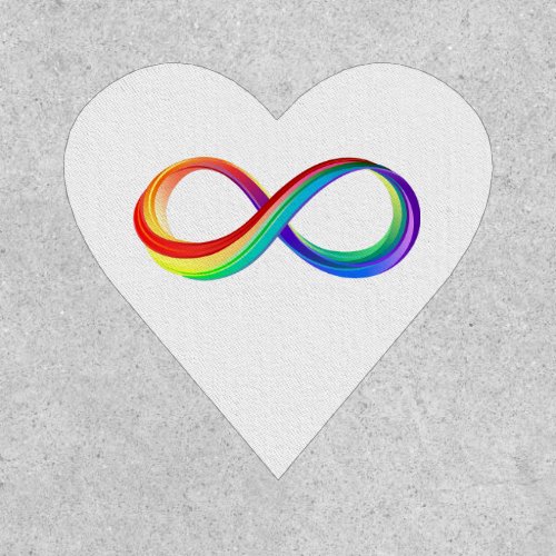 Layered Rainbow Infinity Symbol Patch