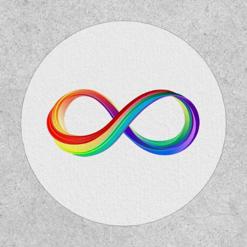 Layered Rainbow Infinity Symbol Patch