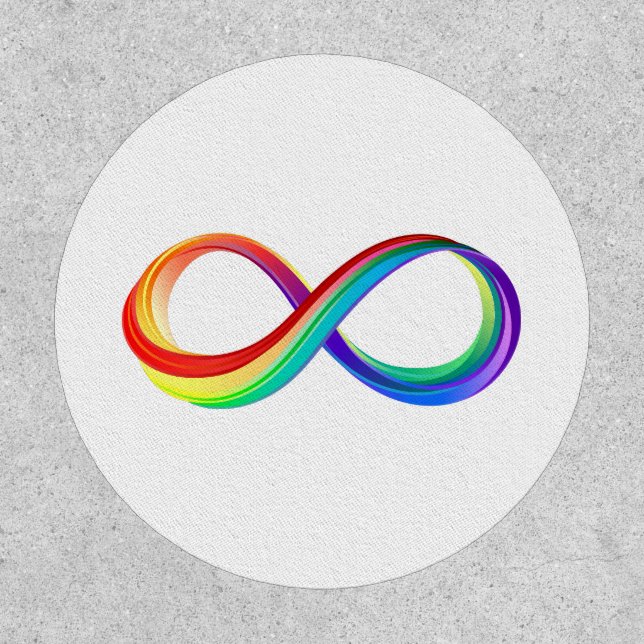 Layered Rainbow Infinity Symbol Patch (Front)