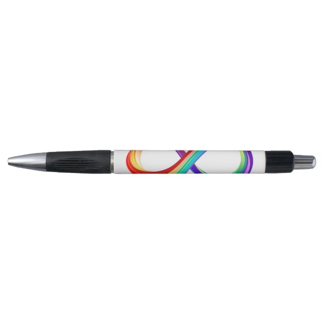 Layered Rainbow Infinity Symbol Pen (Front)