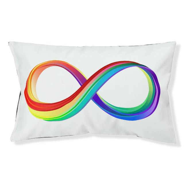 Layered Rainbow Infinity Symbol Pet Bed (Front)