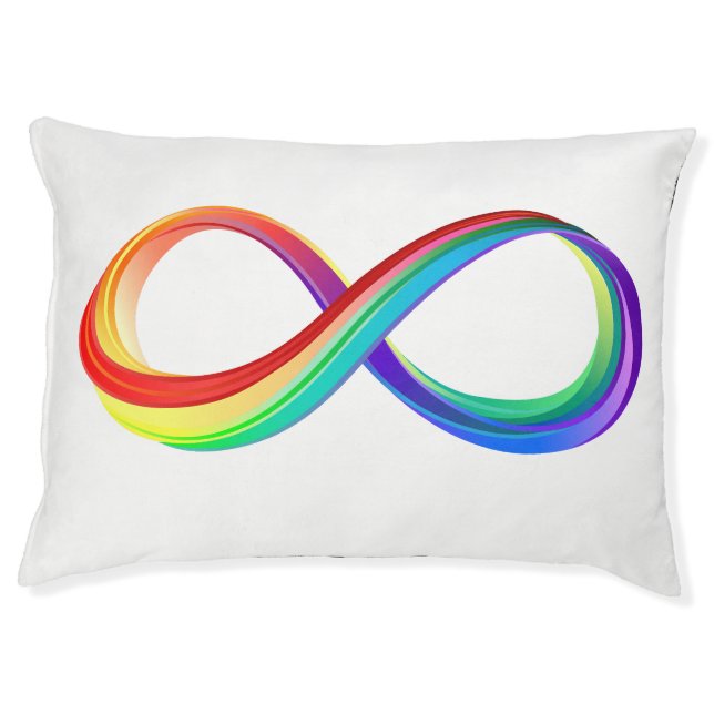Layered Rainbow Infinity Symbol Pet Bed (Front)