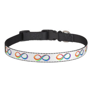 Layered Rainbow Infinity Symbol Pet Collar