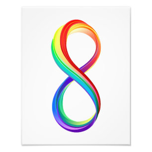 Layered Rainbow Infinity Symbol Photo Print