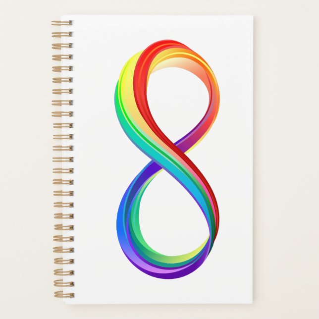 Layered Rainbow Infinity Symbol Planner (Front)