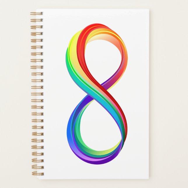 Layered Rainbow Infinity Symbol Planner (Front)