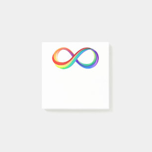 Layered Rainbow Infinity Symbol Post-it Notes