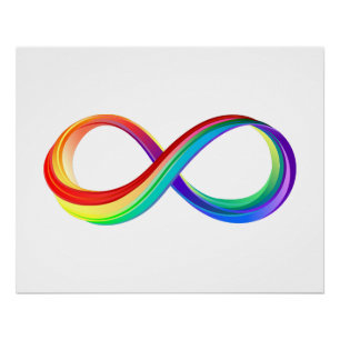 Layered Rainbow Infinity Symbol Poster