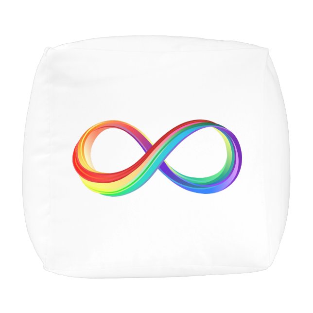 Layered Rainbow Infinity Symbol Pouf (Bottom)