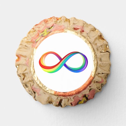 Layered Rainbow Infinity Symbol Reeses Peanut Butter Cups