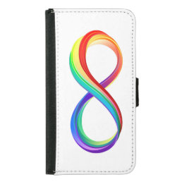 Layered Rainbow Infinity Symbol Samsung Galaxy S5 Wallet Case