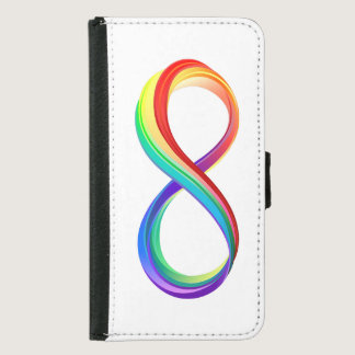 Layered Rainbow Infinity Symbol Samsung Galaxy S5 Wallet Case