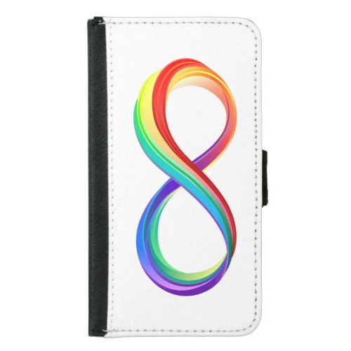 Layered Rainbow Infinity Symbol Samsung Galaxy S5 Wallet Case