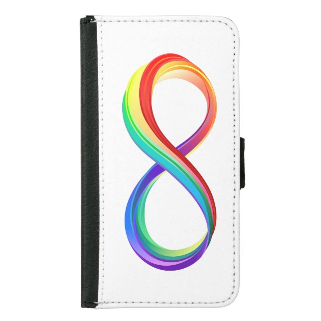 Layered Rainbow Infinity Symbol Samsung Galaxy Wallet Case (Front)
