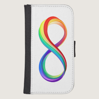 Layered Rainbow Infinity Symbol Galaxy S4 Wallet Case