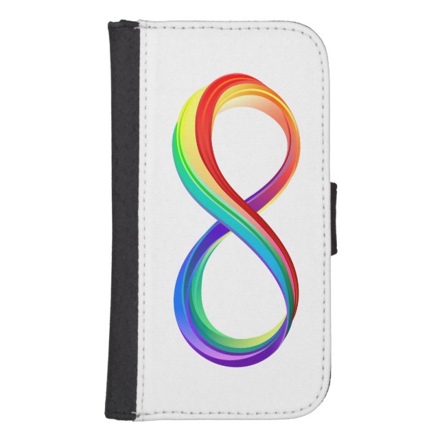Layered Rainbow Infinity Symbol Samsung Galaxy Wallet Case (Front)
