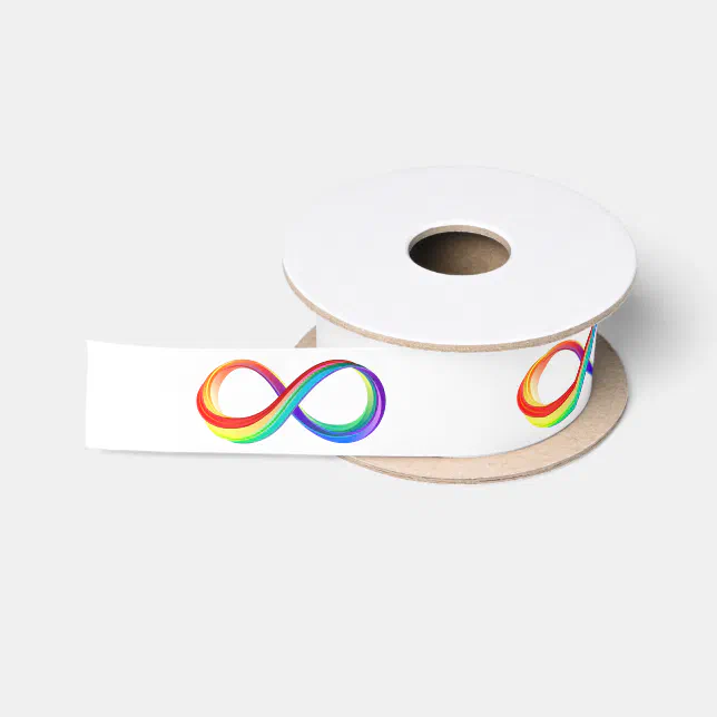 Infinity Symbol Raki Ribbon Layered Rainbow Infinity Symbol Satin Ribbon | Zazzle