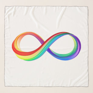 Layered Rainbow Infinity Symbol Scarf
