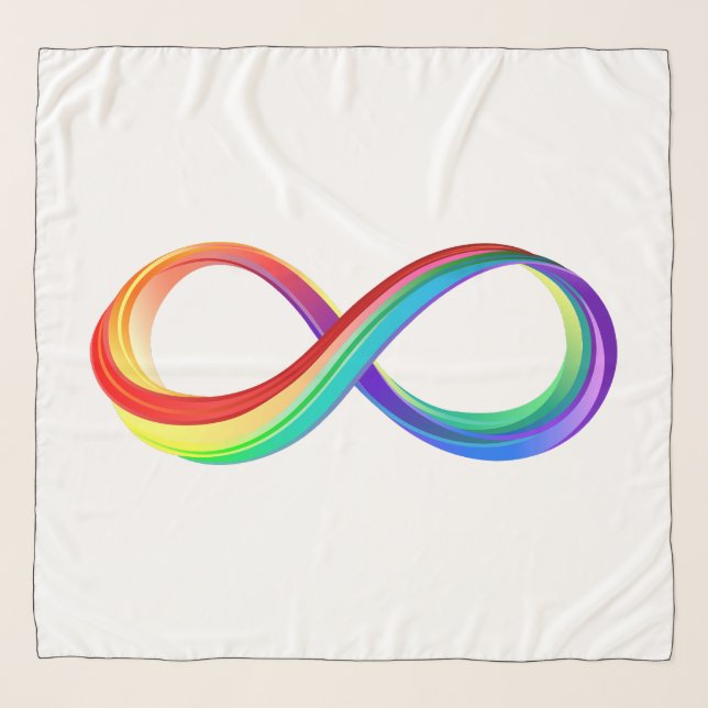 Layered Rainbow Infinity Symbol Scarf (Front)