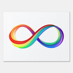 Layered Rainbow Infinity Symbol Sign