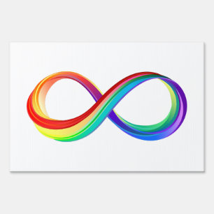 Layered Rainbow Infinity Symbol Sign