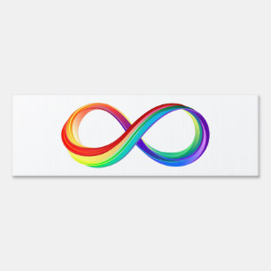 Layered Rainbow Infinity Symbol Sign