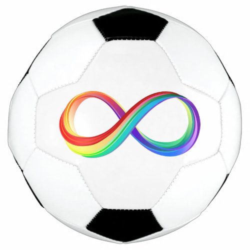 Layered Rainbow Infinity Symbol Soccer Ball