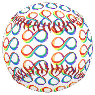 Layered Rainbow Infinity Symbol Softball