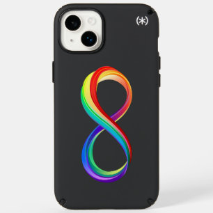 Layered Rainbow Infinity Symbol Speck iPhone 14 Plus Case