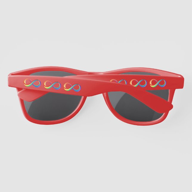 Layered Rainbow Infinity Symbol Sunglasses (Back)