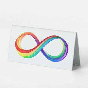 Layered Rainbow Infinity Symbol Table Tent
