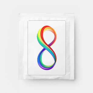 Layered Rainbow Infinity Symbol Tea Bag Drink Mix