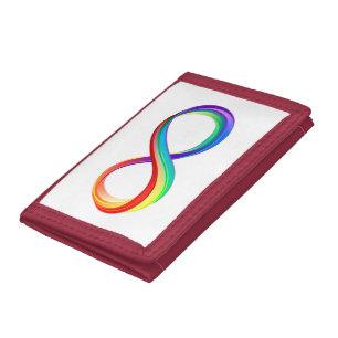 Layered Rainbow Infinity Symbol Tri-fold Wallet