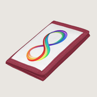 Layered Rainbow Infinity Symbol Trifold Wallet