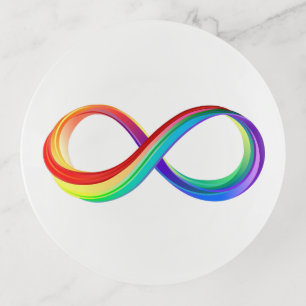 Layered Rainbow Infinity Symbol Trinket Tray