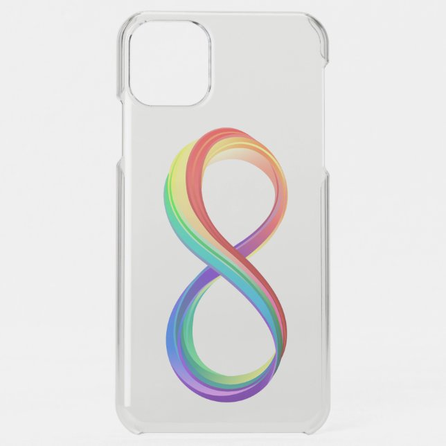 Layered Rainbow Infinity Symbol Uncommon iPhone Case (Back)