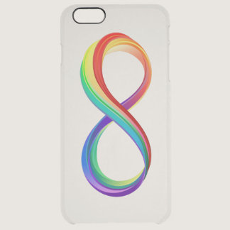 Layered Rainbow Infinity Symbol Clear iPhone 6 Plus Case