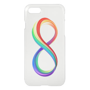 Layered Rainbow Infinity Symbol iPhone SE/8/7 Case