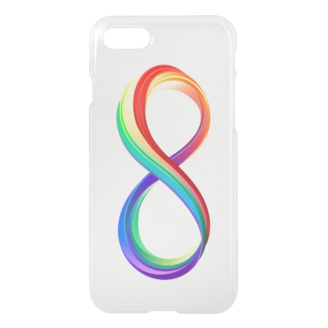 Layered Rainbow Infinity Symbol Uncommon iPhone Case (Back)