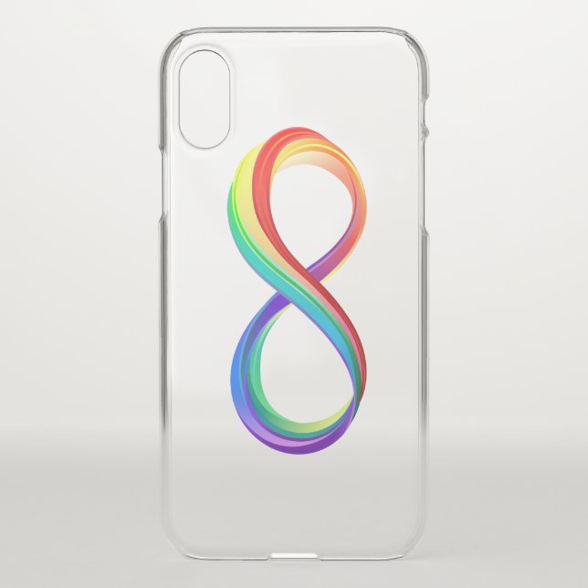 Layered Rainbow Infinity Symbol Uncommon iPhone Case (Back)