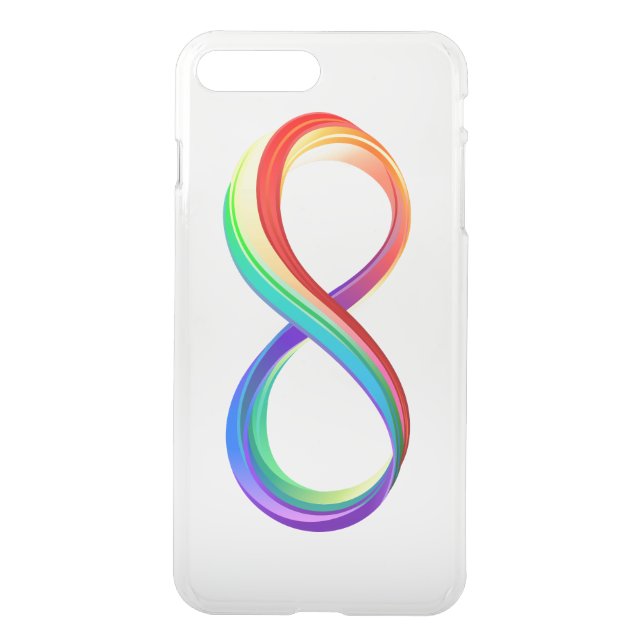 Layered Rainbow Infinity Symbol Uncommon iPhone Case (Back)