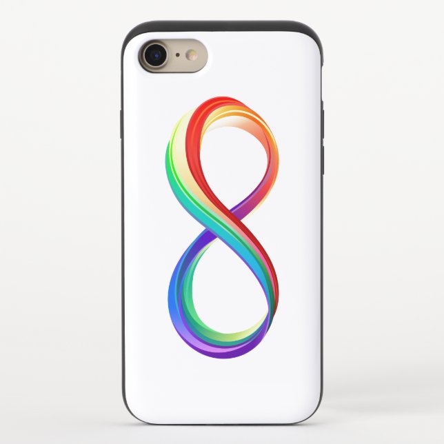 Layered Rainbow Infinity Symbol Uncommon iPhone Case (Back)
