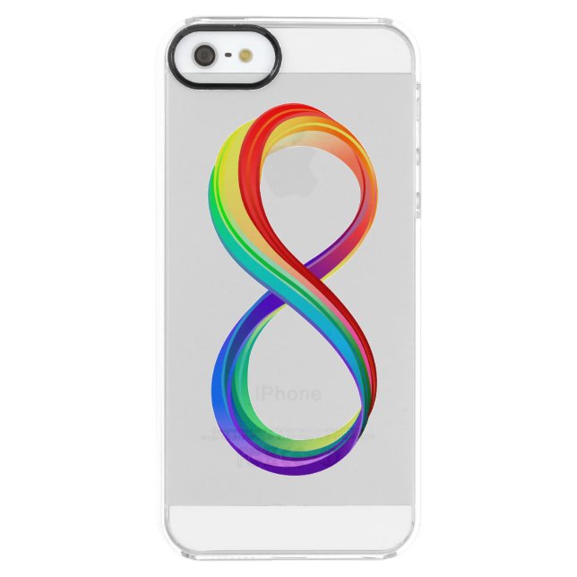 Layered Rainbow Infinity Symbol Uncommon iPhone Case (Back)