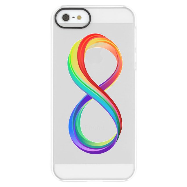 Layered Rainbow Infinity Symbol Uncommon iPhone Case (Back)