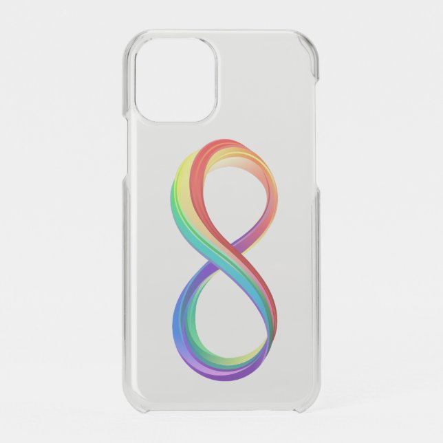 Layered Rainbow Infinity Symbol Uncommon iPhone Case (Back)