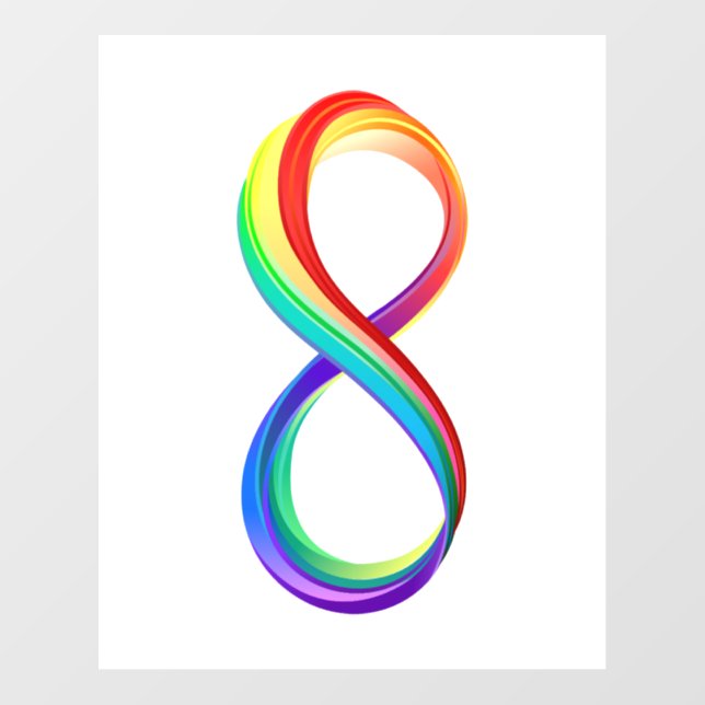 Layered Rainbow Infinity Symbol Wall Decal (Front)