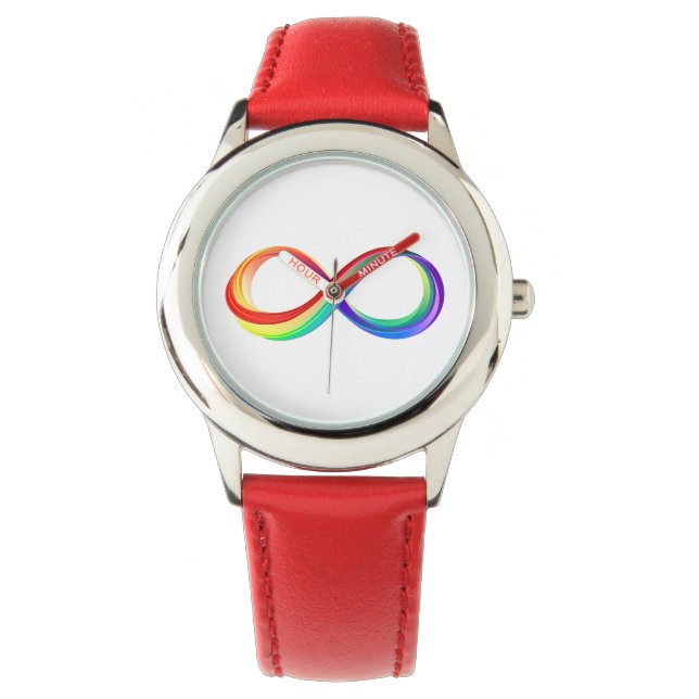 Layered Rainbow Infinity Symbol Watch (Front)